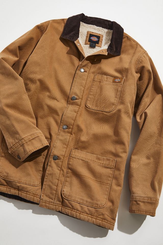 Dickies Washed Duck Sherpa Lined Chore Jacket | Urban Outfitters