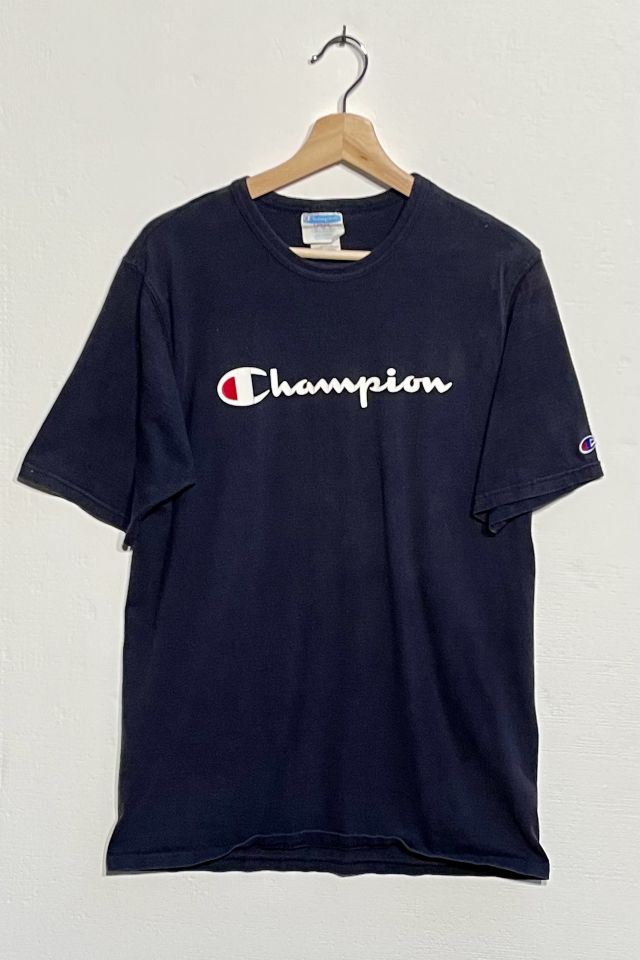 Vintage Champion Black T-shirt Large | Urban Outfitters