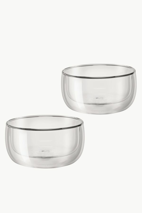 Slide View: 2: ZWILLING Sorrento 2-pc Double-Wall Glass Bowl Set