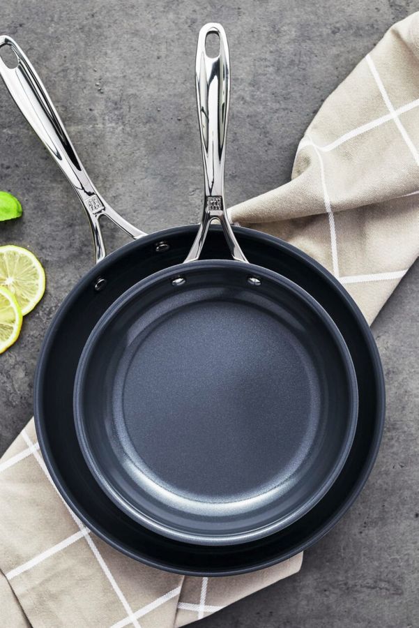 Slide View: 3: ZWILLING Clad CFX 2-pc Stainless Steel Ceramic Nonstick Fry Pan Set