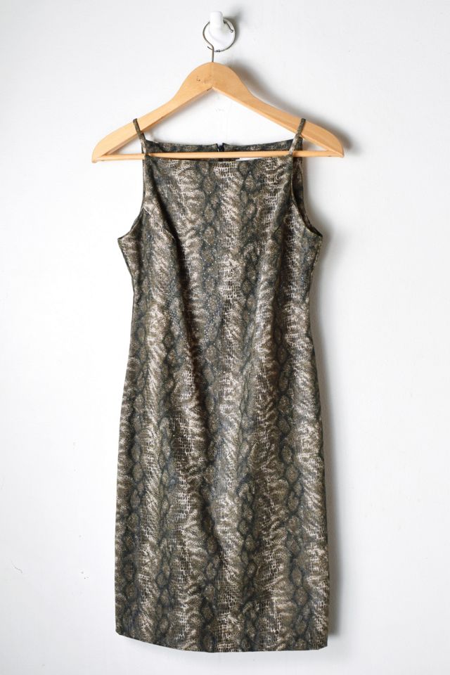 Vintage 00s Glitter Snakeskin Mini Dress | Urban Outfitters