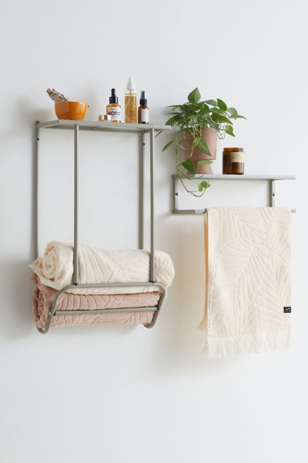 Slide View: 1: Steel Bathroom Storage Wall Shelf