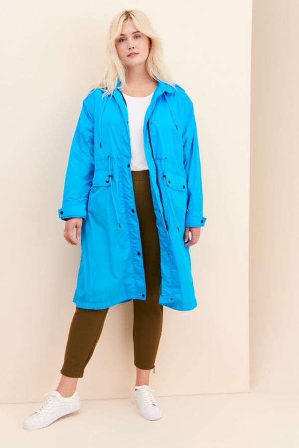 Slide View: 4: Avec Les Filles Slouchy Bright Rain Jacket