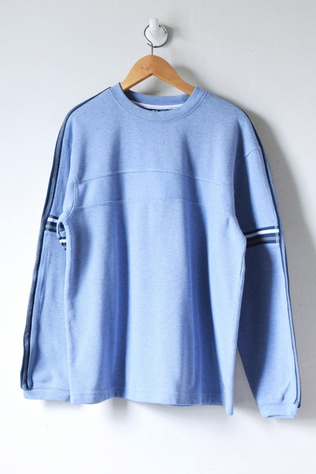 Vintage Y2K Light Blue Striped Sweatshirt Urban Outfitters
