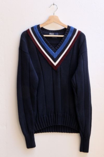 Vintage Polo Ralph Lauren V-neck Sweater Made in Hong Kong | Urban ...
