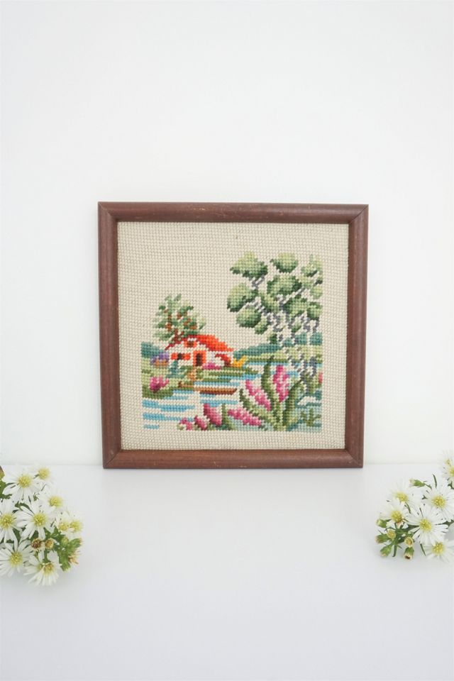 Vintage Handmade Needlepoint Wall Art Urban Outfitters