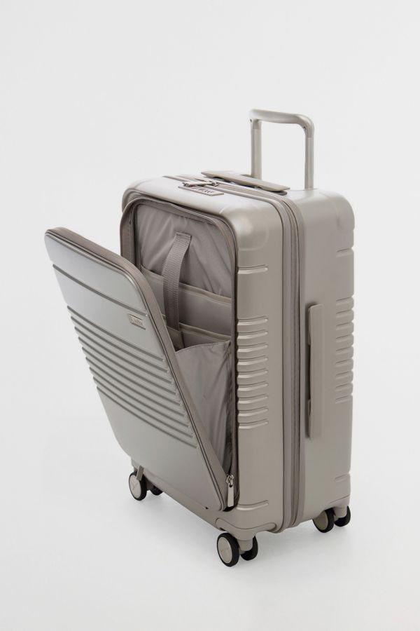 Slide View: 1: Arlo Skye Zipper Carry-On Max with Front Pocket Suitcase