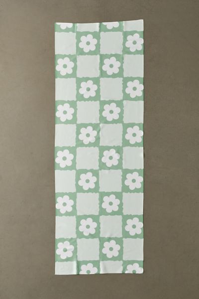 Retro Flower Checker By thespacehouse For Deny Yoga Towel