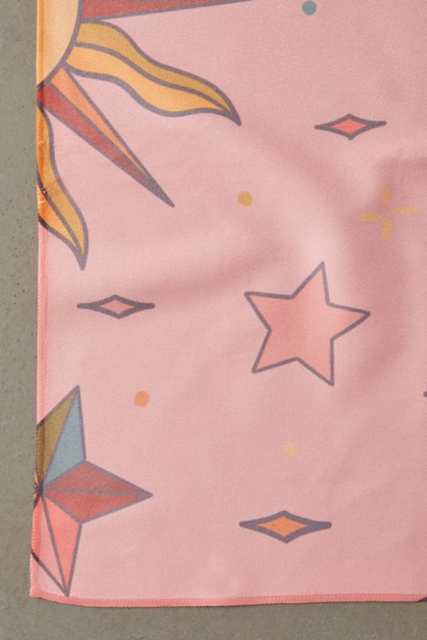 Slide View: 4: Folk Moon and Star Print By Doodle By Meg For Deny Yoga Towel