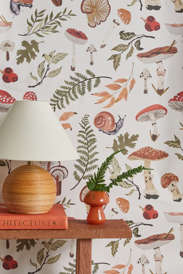 Slide View: 1: Marta Barragan Camarasa Mushroom Seasonal Removable Wallpaper