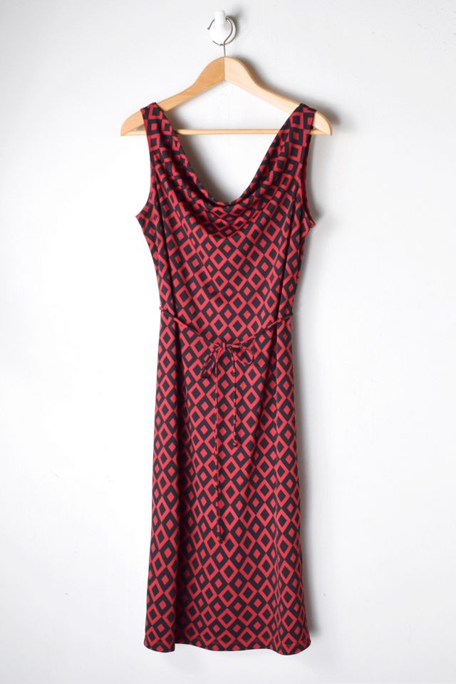 Vintage Y2K Red & Black Printed Dress | Urban Outfitters