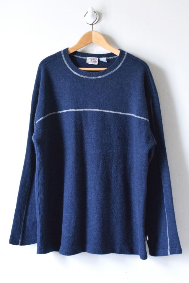 Vintage Y2K Striped Dark Blue Sweater | Urban Outfitters