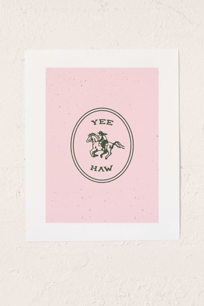 Emma Boys Yee Haw In Pink Art Print