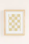 Thumbnail View 3: gnomeapple Checkered Peace Sign Sand Color Art Print