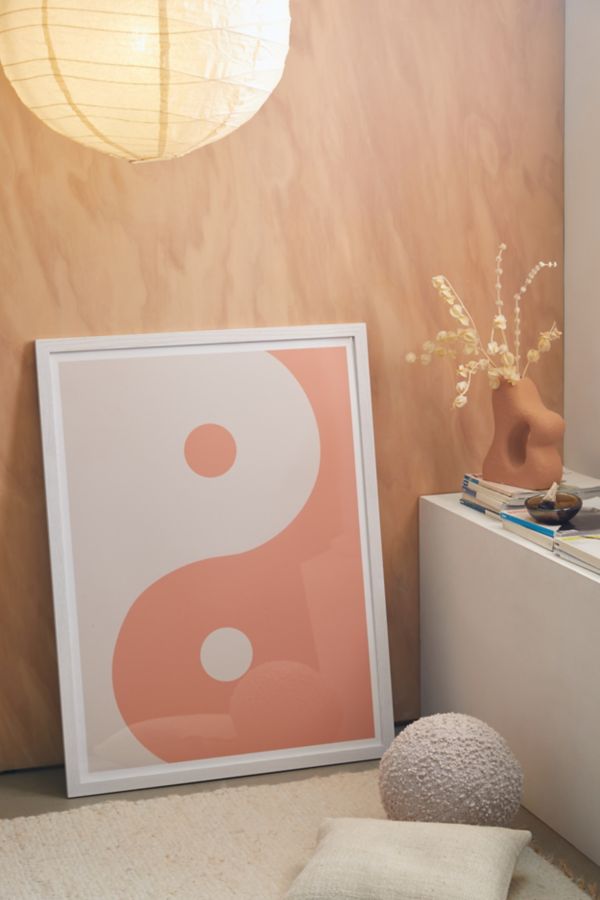 Slide View: 1: Tara Elisa Design Orange Cream Yin Yang Peace Art Print