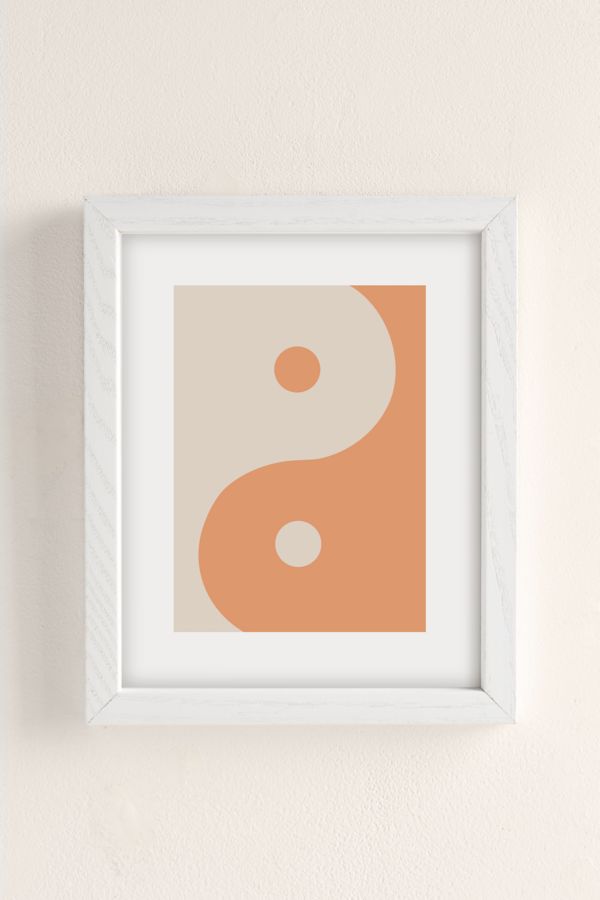 Slide View: 2: Tara Elisa Design Orange Cream Yin Yang Peace Art Print