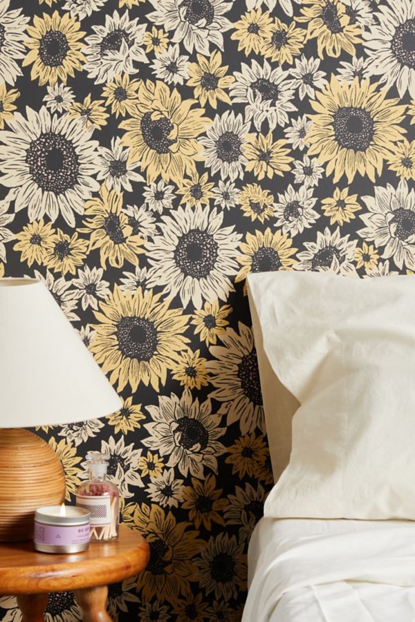 Slide View: 1: Sunflower Removable Wallpaper