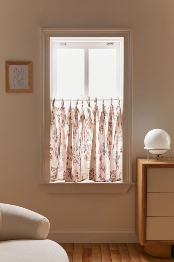 Slide View: 2: Printed Café Curtain - Set Of 2