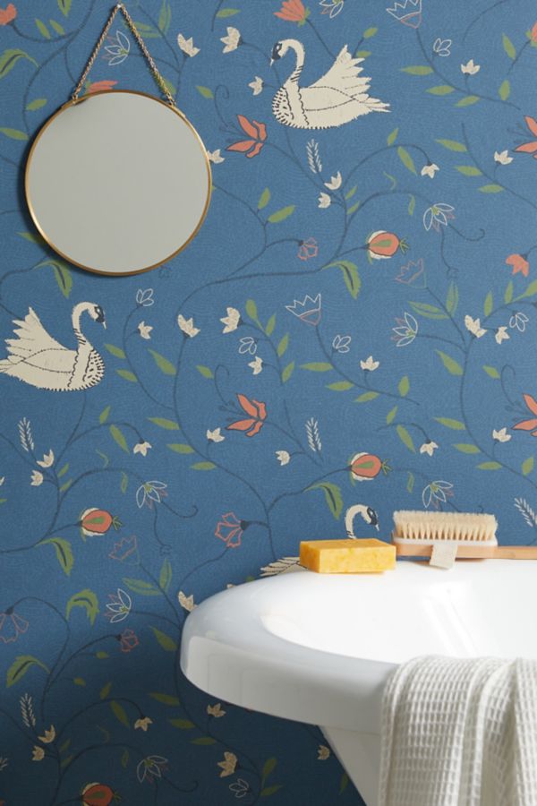 Slide View: 1: Swan Removable Wallpaper