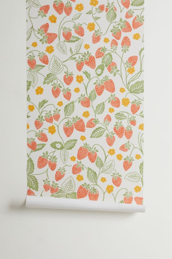 Slide View: 2: Strawberry Removable Wallpaper