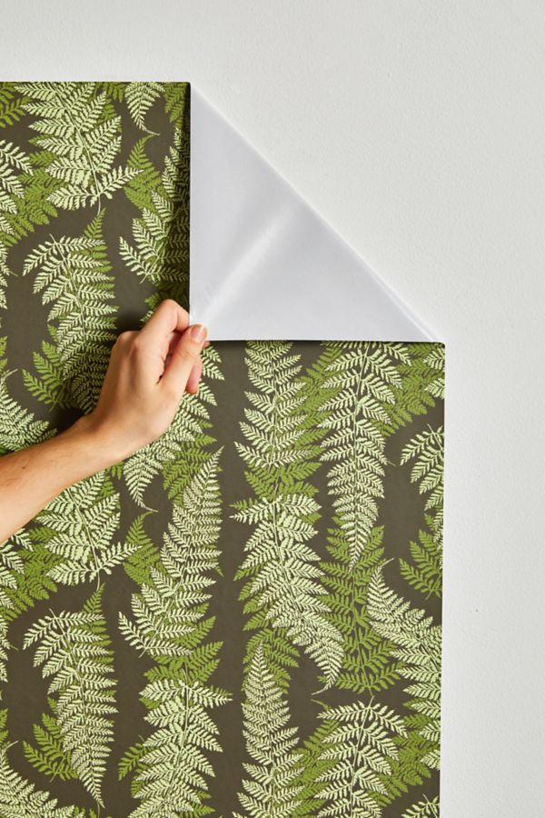 Slide View: 3: Avenie Countryside Garden Green Ferns Removable Wallpaper