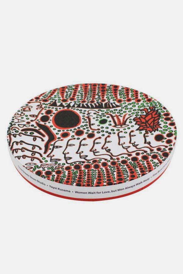 Slide View: 3: Third Drawer Down Women Wait For Love, But Men Always Walk Away Ceramic Plate x Yayoi Kusama