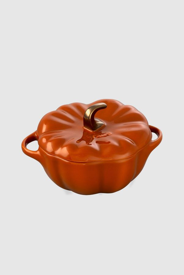 Slide View: 1: Staub Ceramic 16-oz Petite Pumpkin Cocotte