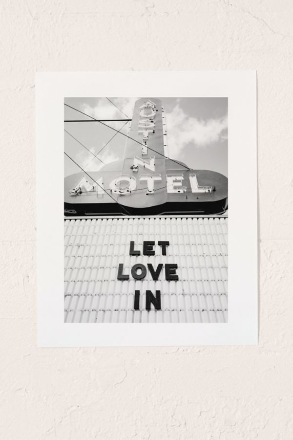 Slide View: 1: Bethany Young Photography Let Love In Monochrome Art Print