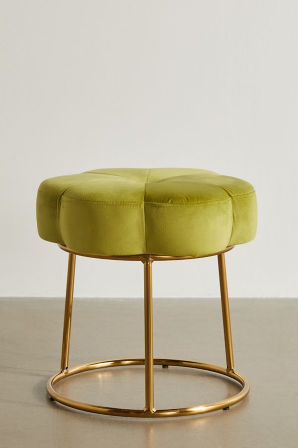 Slide View: 2: Ciara Flower Vanity Stool