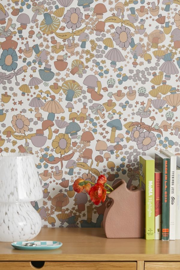 Slide View: 1: Mushroom Removable Wallpaper