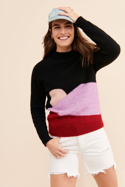 VEDA Sunset Mock Neck Sweater