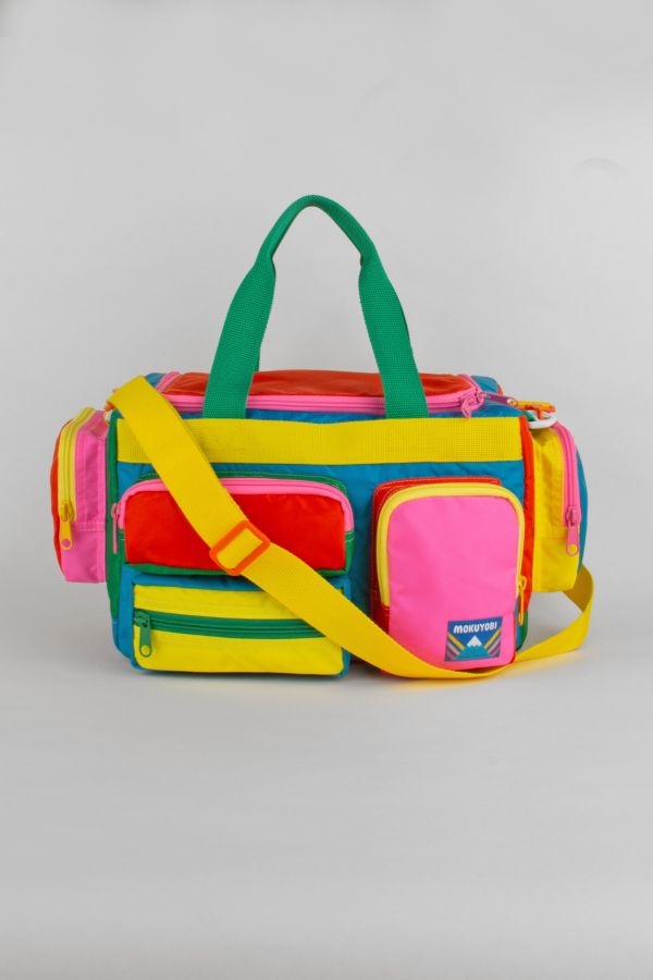 Slide View: 1: Mokuyobi Camp Colorblock Weekender Travel Duffle Bag