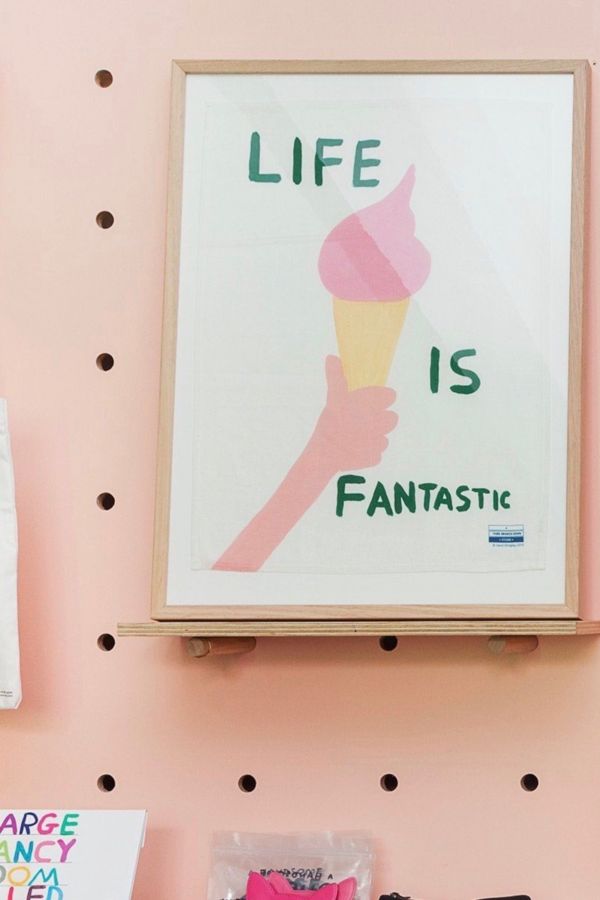 Slide View: 2: Third Drawer Down Life Is Fantastic Tea Towel x David Shrigley