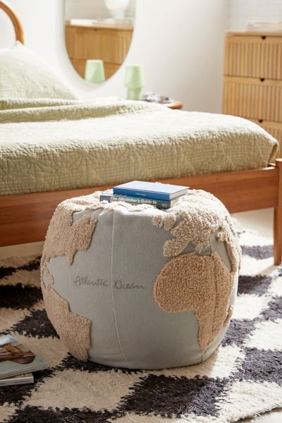 Lorena Canals World Map Pouf