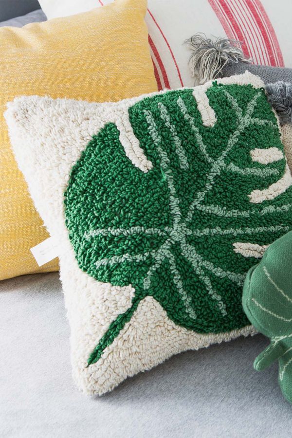 Slide View: 1: Lorena Canals Monstera Throw Pillow