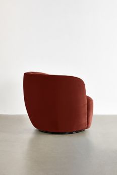 Slide View: 3: Dover Velvet Swivel Chair