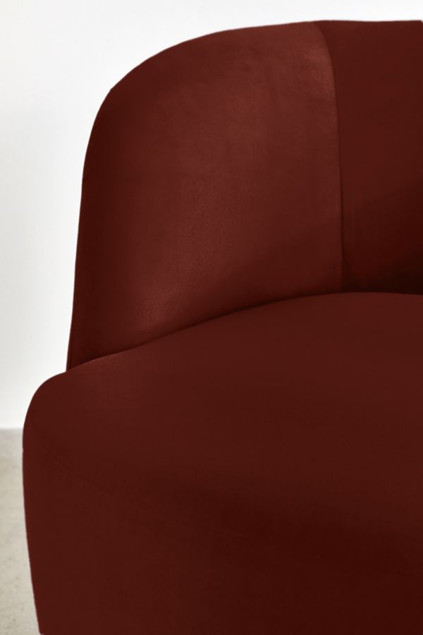 Slide View: 5: Dover Velvet Swivel Chair