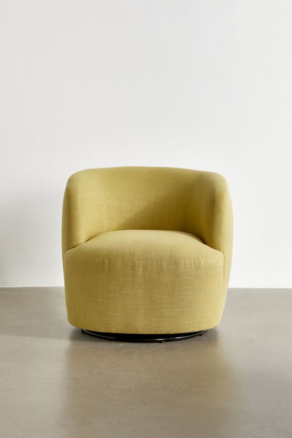 Slide View: 2: Dover Crosshatch Swivel Chair