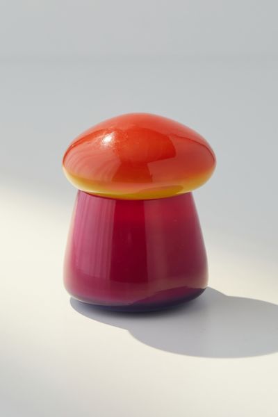 Mushroom Glass Candle