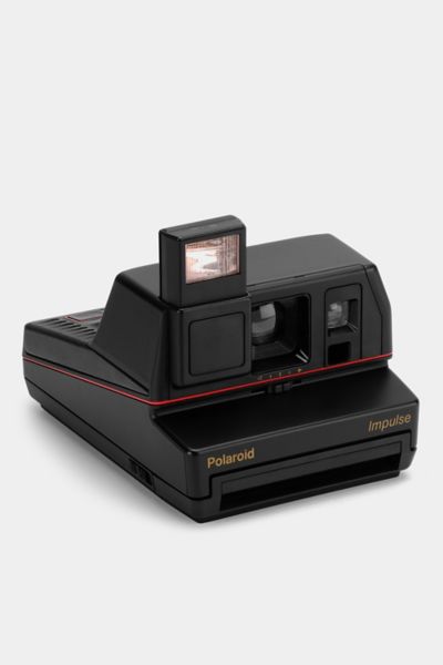 Vintage Polaroid Black Impulse 600 Instant Camera Refurbished by Retrospekt