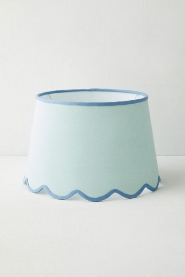 Slide View: 2: Scallop Trim Lamp Shade