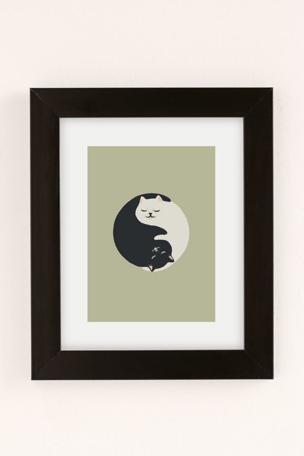 Slide View: 2: Jimmy Tan Hidden Cat 26 Yin Yang Hug Art Print