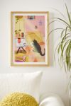 Thumbnail View 1: Mala Hora Well Read Coffee Cat Art Print