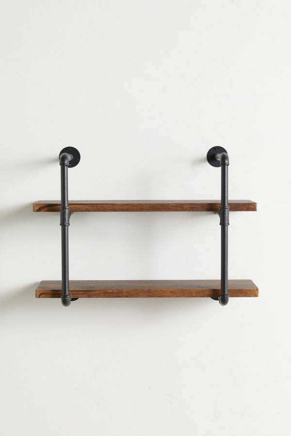 Slide View: 2: 2-Tier Industrial Wall Shelf