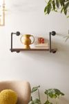 Thumbnail View 1: Black Industrial Pipe Bracket Wall Shelf