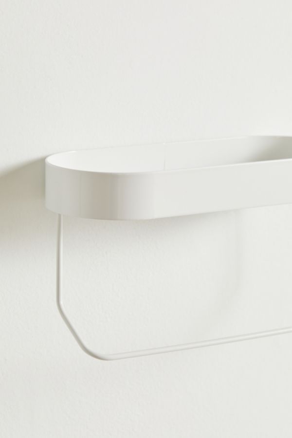 Slide View: 4: Bath Towel Bar And Shelf