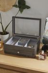 Thumbnail View 1: Mele and Co Ardene Glass Top Wooden Jewelry Box