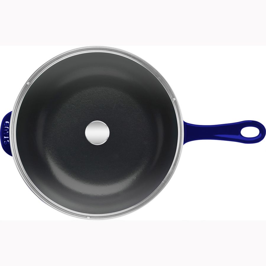 Slide View: 4: Staub Cast Iron 10-inch Daily Pan with Glass Lid