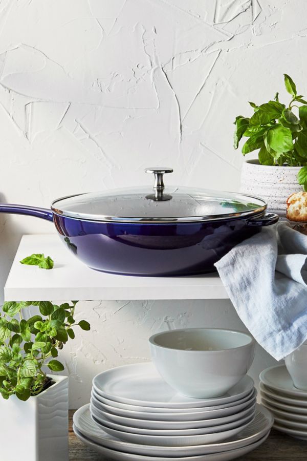 Slide View: 1: Staub Cast Iron 10-inch Daily Pan with Glass Lid