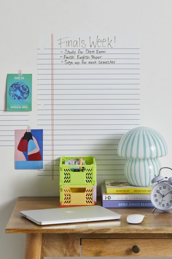 Slide View: 1: Notebook Paper Dry Erase Peel And Stick Giant Wall Decals